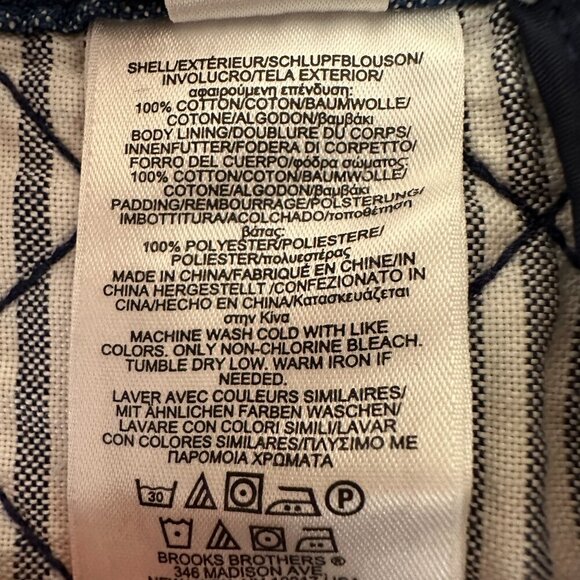 BROOKS BROTHERS Red Fleece Womens' Blue Denim Quilted Mini Skirt Size 6 - Picture 14 of 15